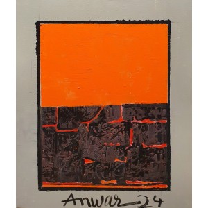 Anwar Maqsood, 24 x 30 Inch, Acrylic on Canvas , Calligraphy Painting, AC-AWM-084